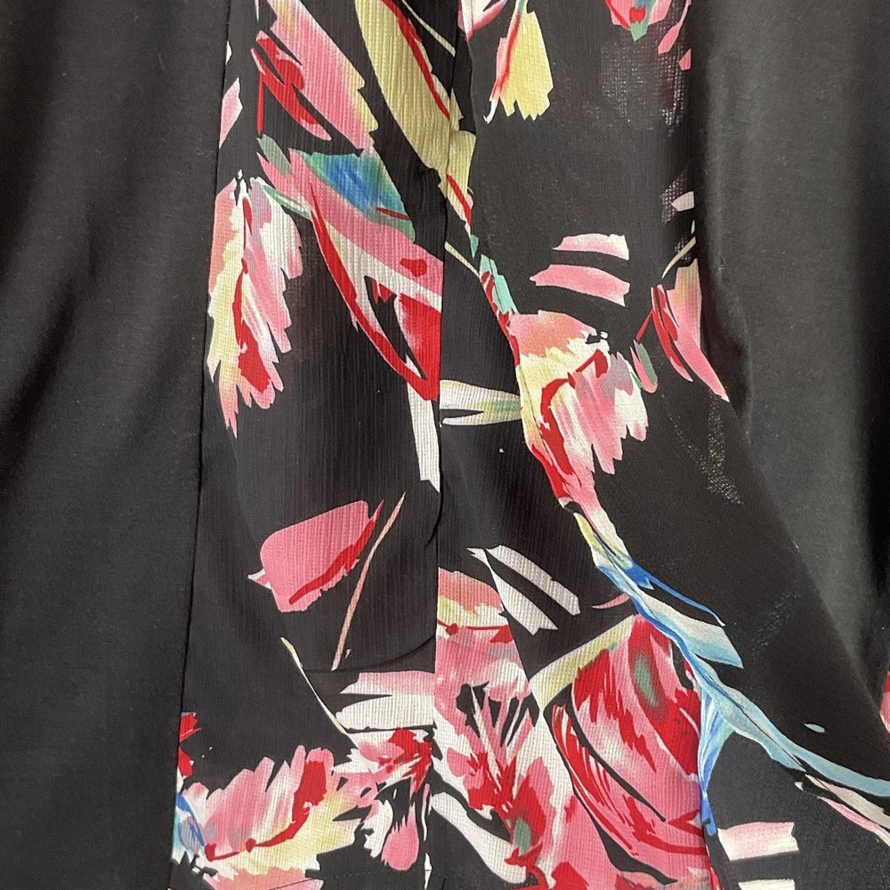 Soft Surroundings Blouse Womens XL Black Floral‎ Pleated Tunic Sleeveless - Picture 8 of 8